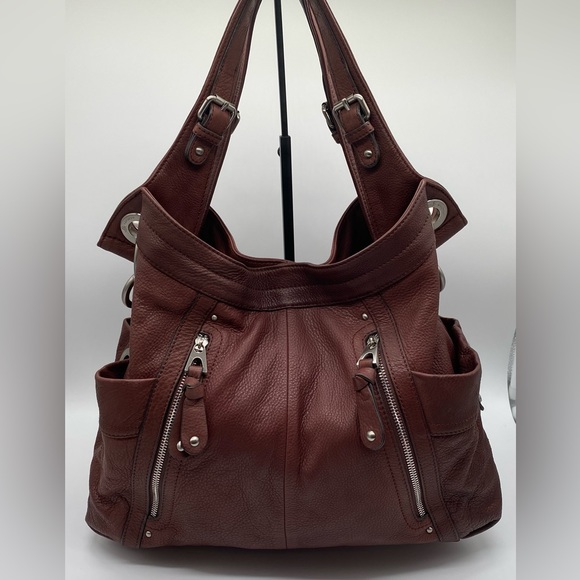 EUC B. Makowsky Leather Brown Sloughy Shoulder Bag - Picture 2 of 16